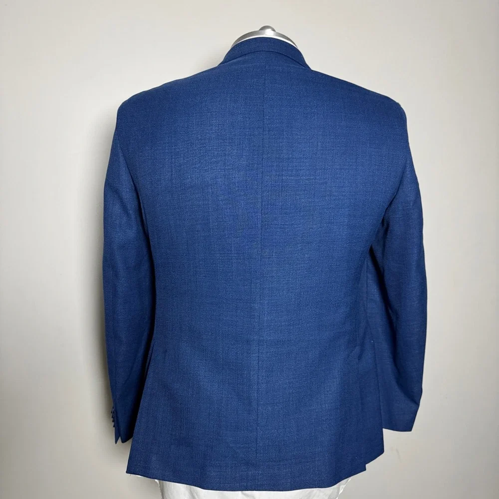 Tommy Hilfiger Mens‎ Blue Wool Blend Suit Blazer Jacket Size 44R - Picture 3 of 6
